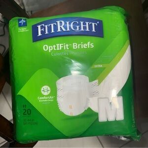 NWT3 BAGS FitRight OptiFit Extra Incontinence Briefs HeavyAbsorbencyM 32in-44in